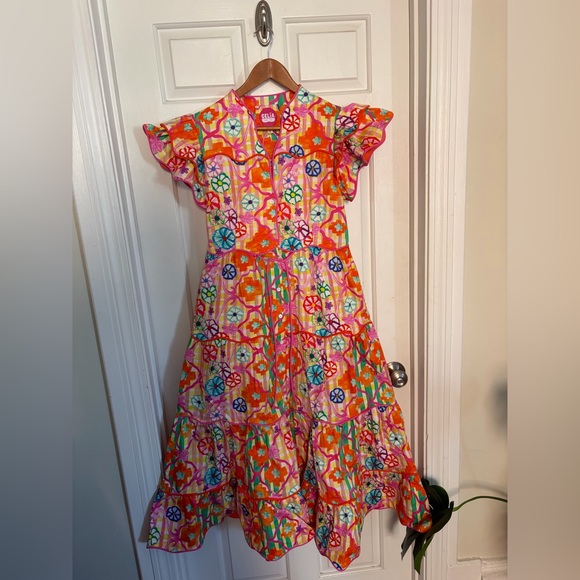 NWT CeliaB Baba Voyager-Print Midi Dress small - Picture 5 of 9